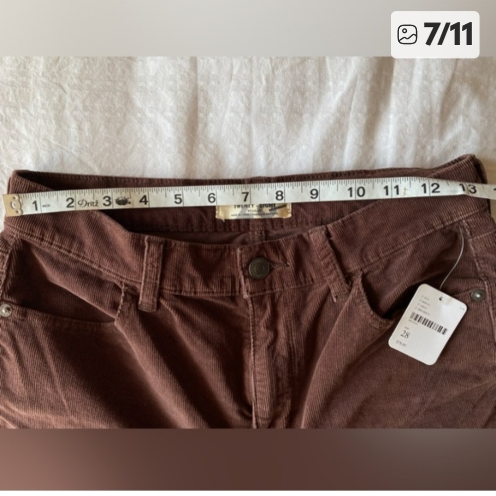 We The Free Brown Skinny Courduroy Size 28 - Picture 7 of 7